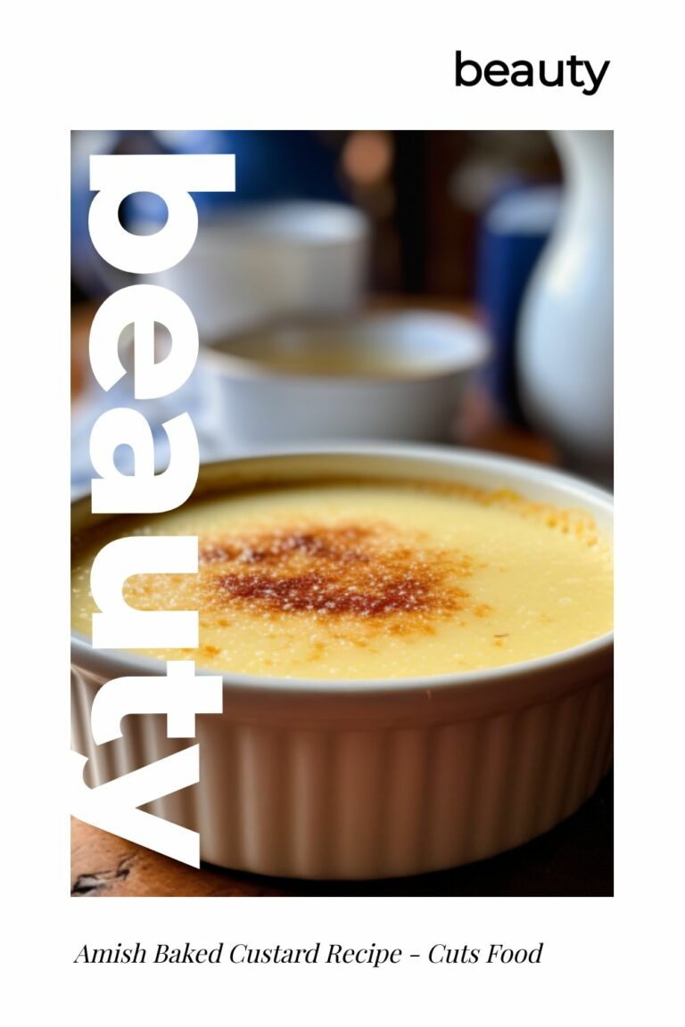 Amish Baked Custard Recipe – Cuts Food