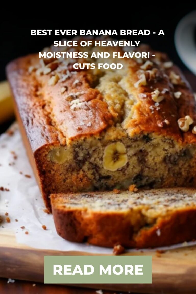 Best Ever Banana Bread – A Slice of Heavenly Moistness and Flavor! – Cuts Food