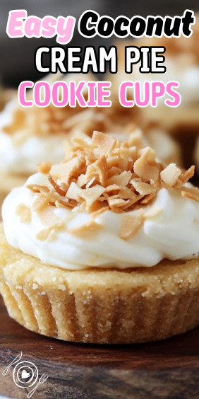 Easy Coconut Cream Pie Cookie Cups