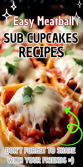 Easy Meatball Sub Cupcakes