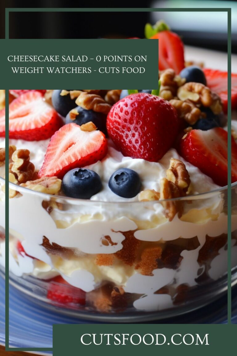Cheesecake Salad – 0 Points on Weight Watchers – Cuts Food
