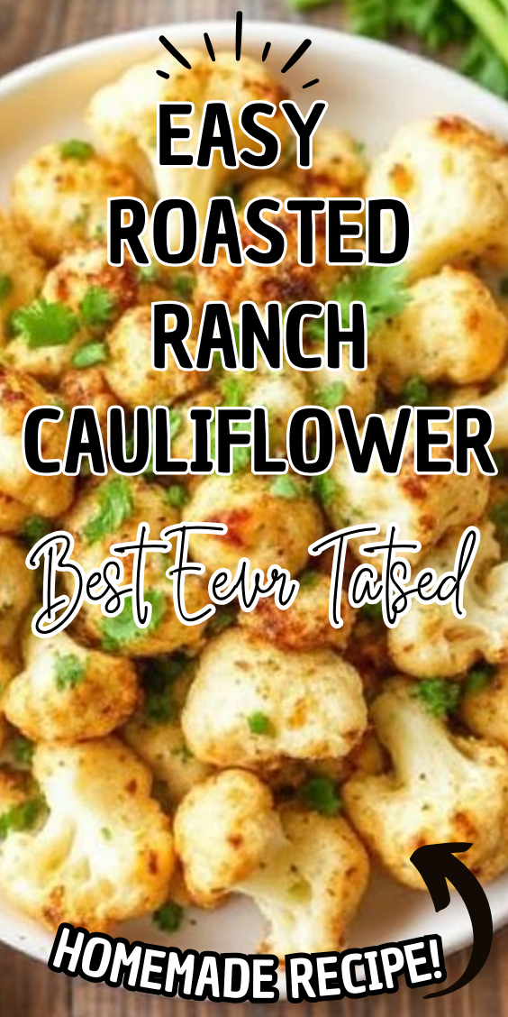 Easy Roasted Ranch Cauliflower