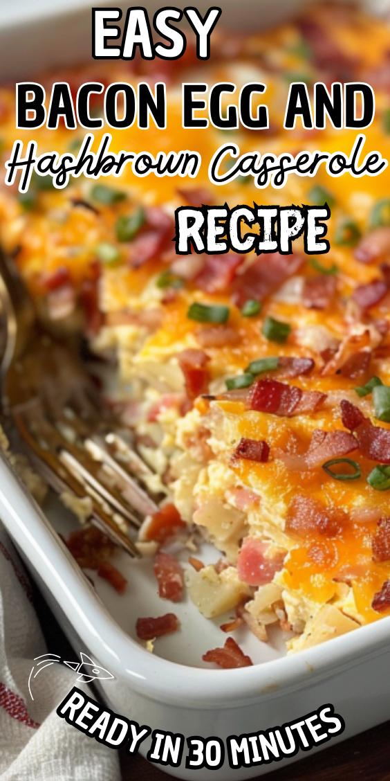Easy Bacon Egg and Hashbrown Casserole