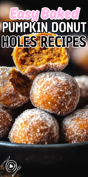 Easy Baked Pumpkin Donut Holes