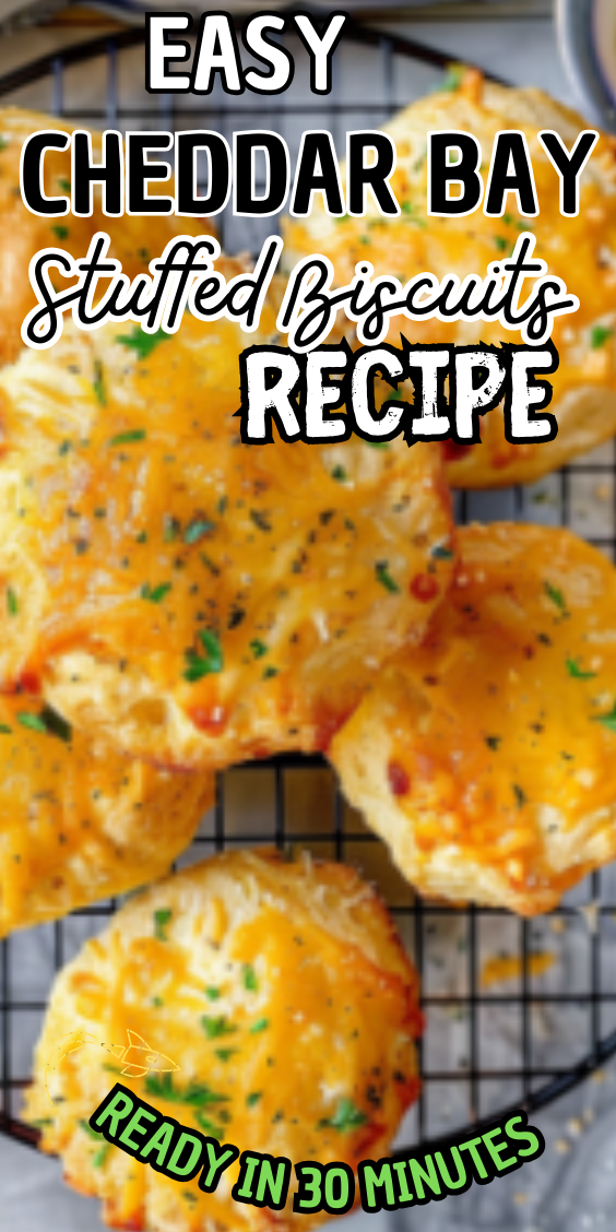 Easy Cheddar Bay Stuffed Biscuits