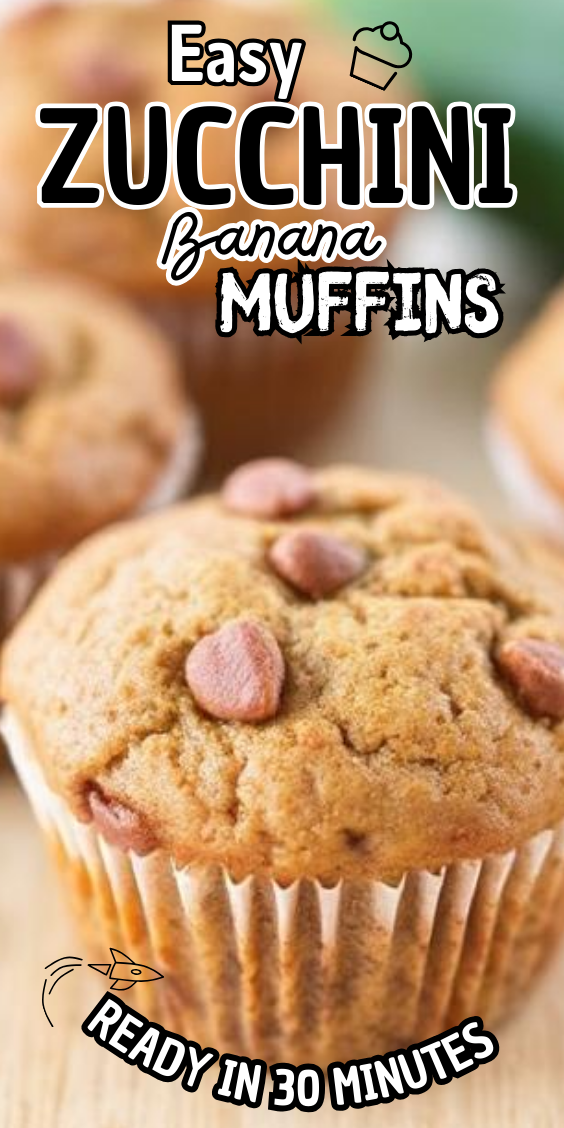Easy Zucchini Banana Muffins