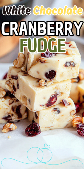 Easy White Chocolate Cranberry Fudge