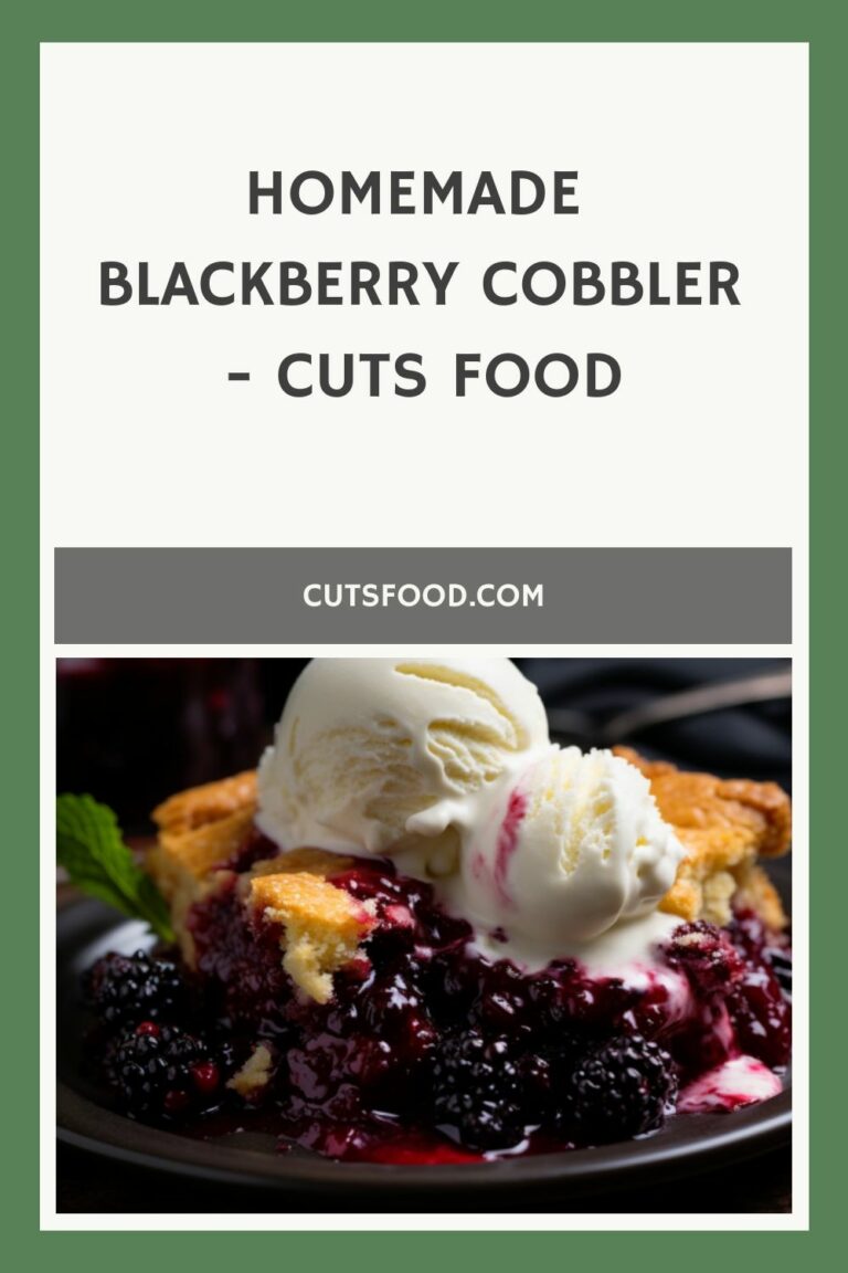 Homemade Blackberry Cobbler – Cuts Food