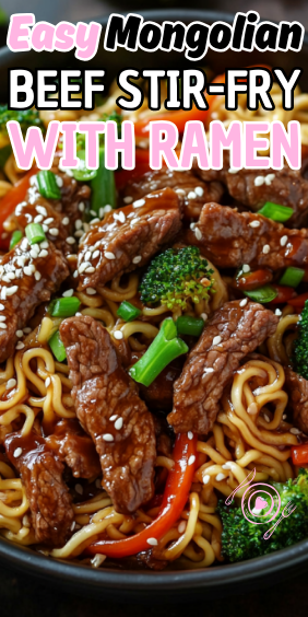 Easy Mongolian Beef Stir-Fry with Ramen