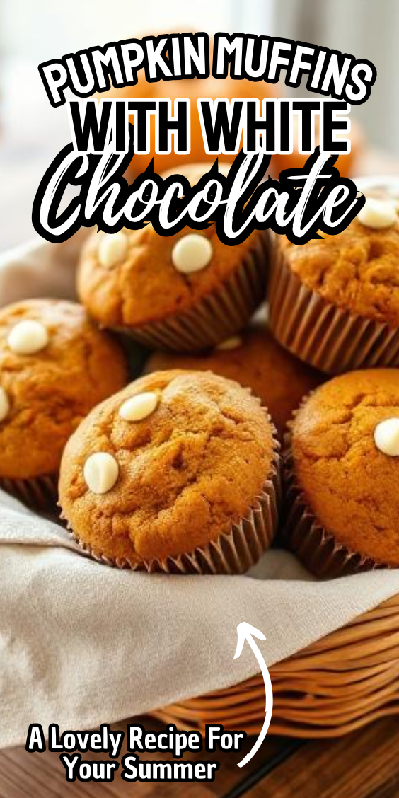 Easy Pumpkin Muffins with White Chocolate