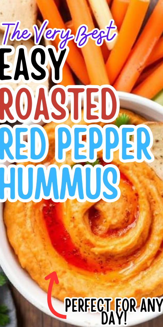 Easy Roasted Red Pepper Hummus