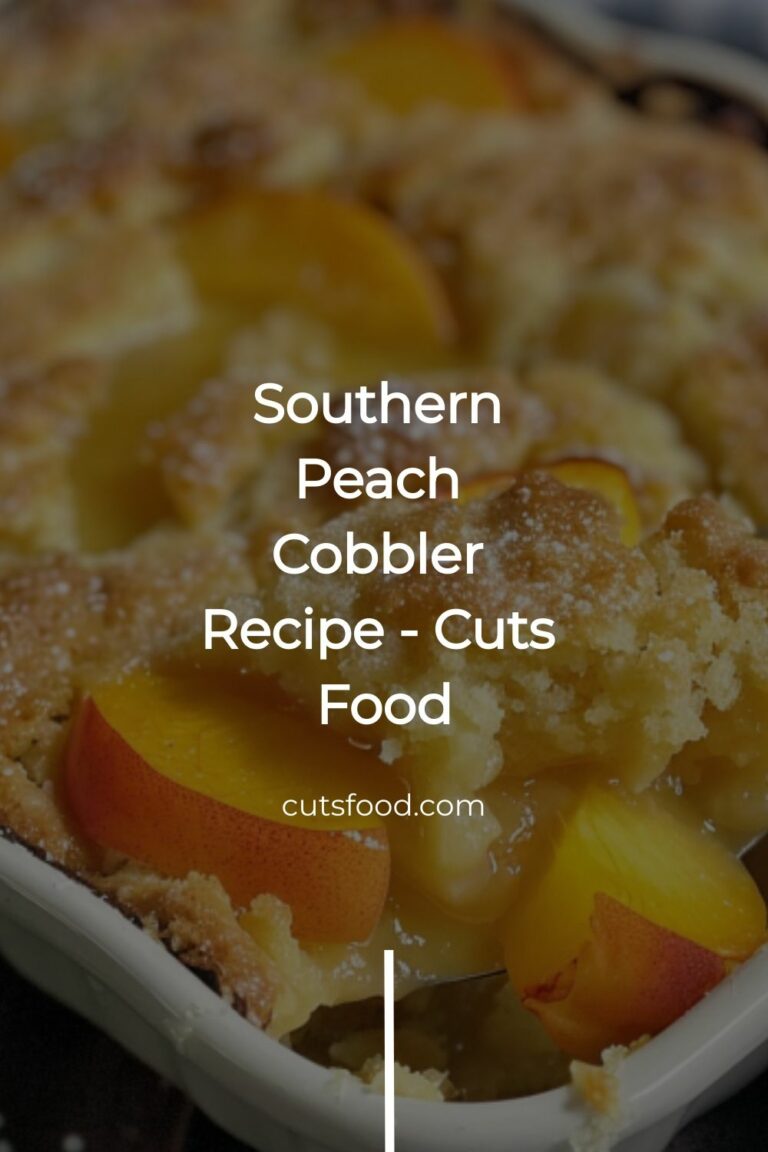 Southern Peach Cobbler Recipe – Cuts Food