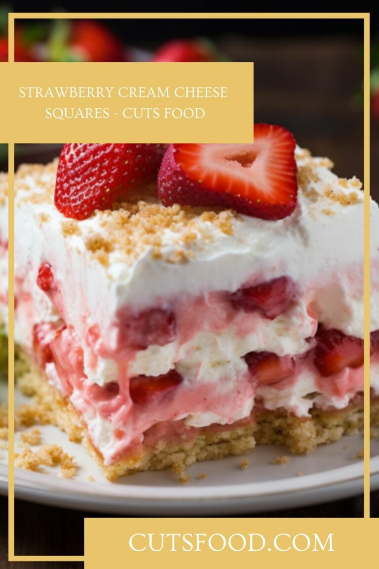 Strawberry Cream Cheese Squares – Cuts Food