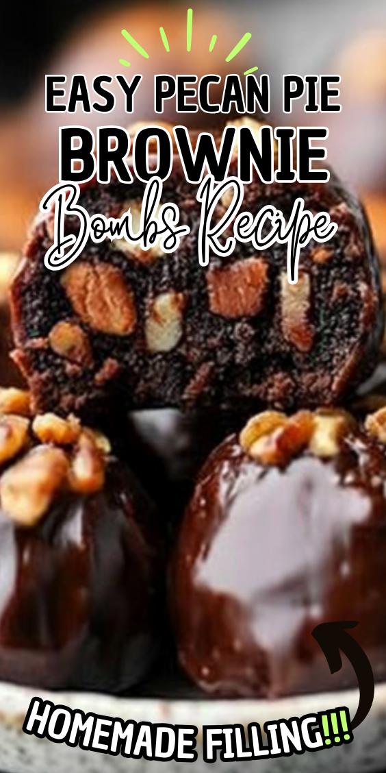 Easy Pecan Pie Brownie Bombs