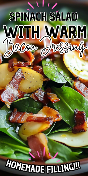 Spinach Salad with Warm Bacon Dressing