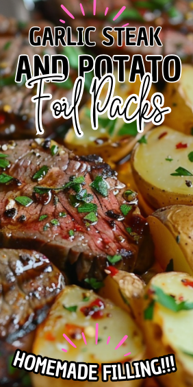 Garlic Steak and Potato Foil Packs