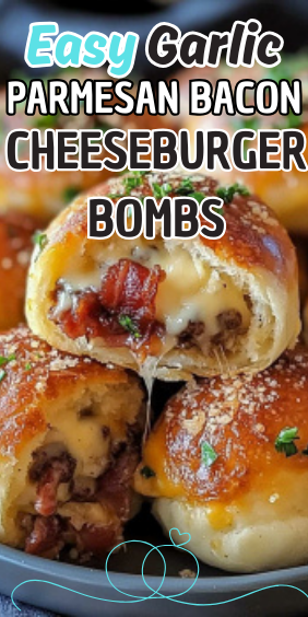 Easy Garlic Parmesan Bacon Cheeseburger Bombs