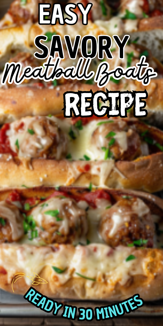 Easy Savory Meatball Boats