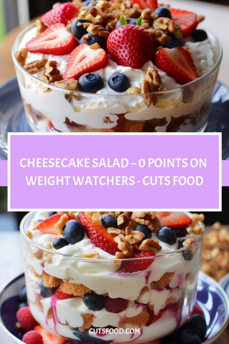 Cheesecake Salad – 0 Points on Weight Watchers – Cuts Food