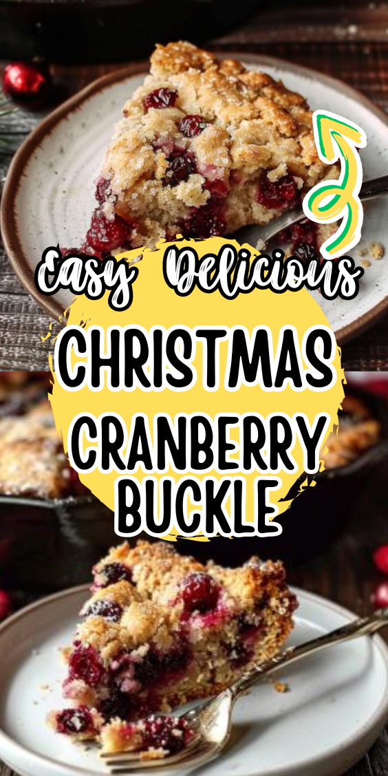 Easy Christmas Cranberry Buckle