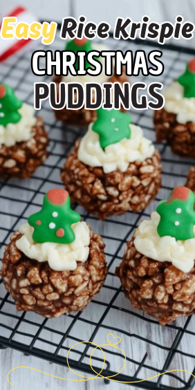 Easy Rice Krispie Christmas Puddings