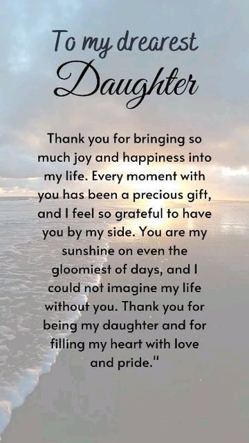 To My Drearest Daughter