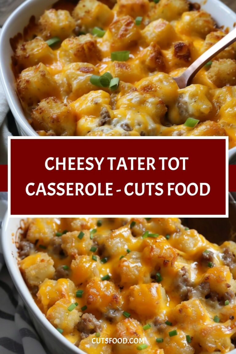 Cheesy Tater Tot Casserole – Cuts Food