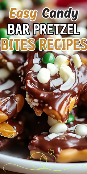 Easy Candy Bar Pretzel Bites