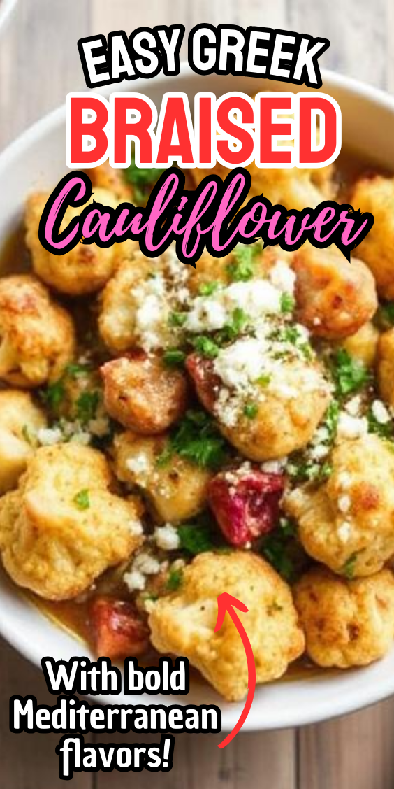 Easy Greek Braised Cauliflower