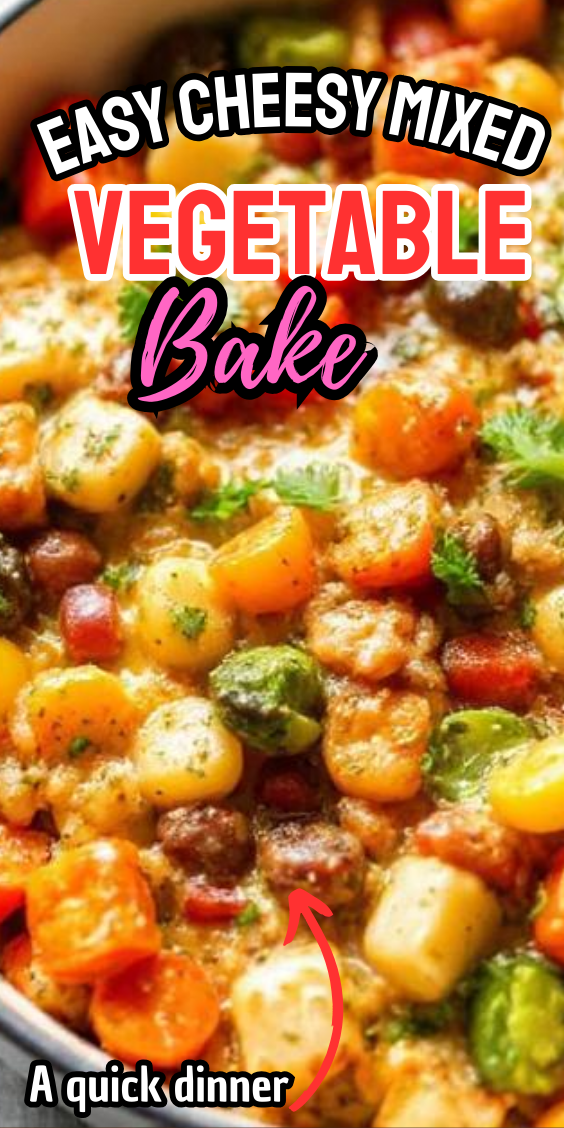 Easy Cheesy Mixed Vegetable Bake