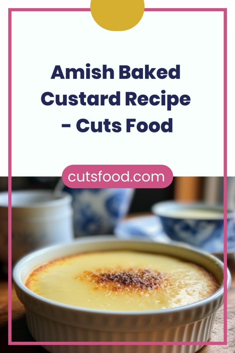 Amish Baked Custard Recipe – Cuts Food