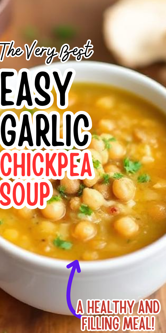 Easy Garlic Chickpea Soup