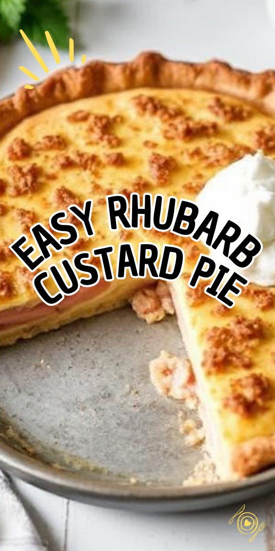 Easy Rhubarb Custard Pie