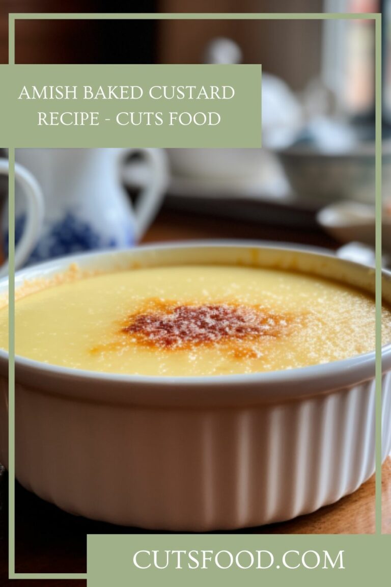 Amish Baked Custard Recipe – Cuts Food