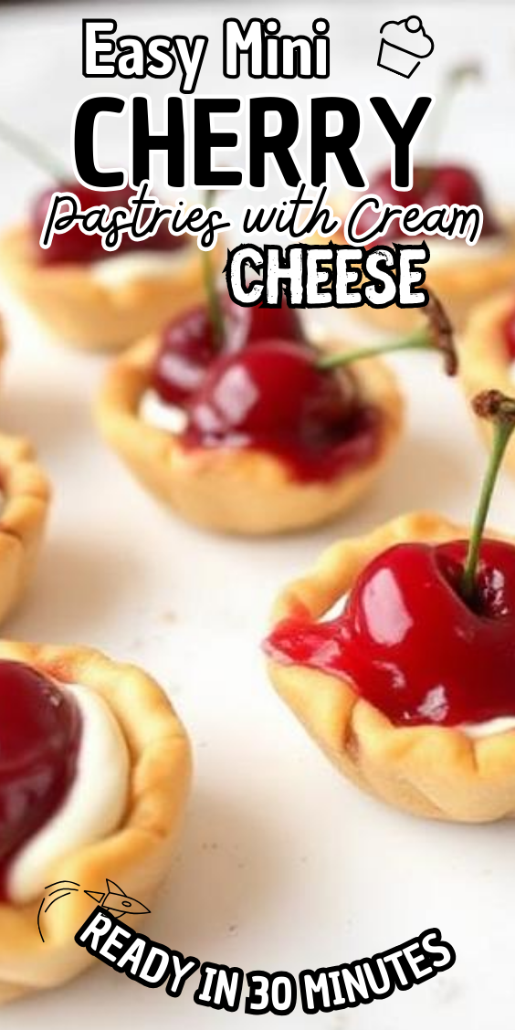 Easy Mini Cherry Pastries with Cream Cheese