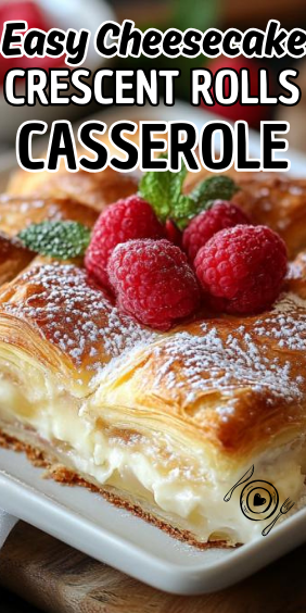 Easy Cheesecake Crescent Rolls Casserole