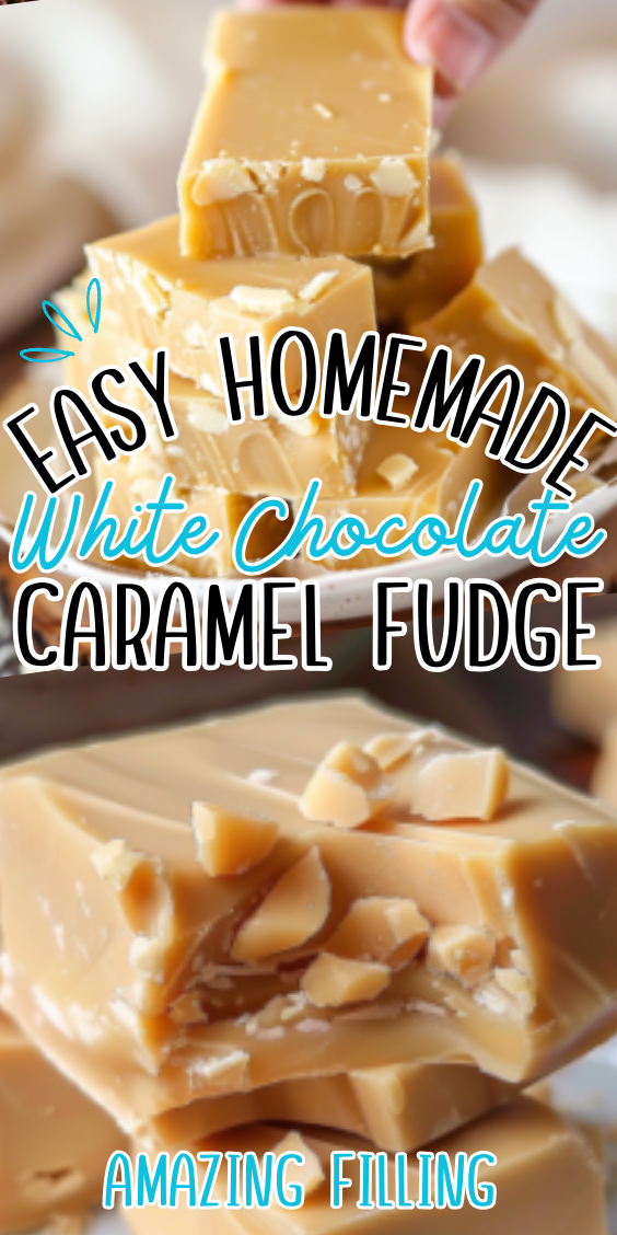 Easy Homemade White Chocolate Caramel Fudge
