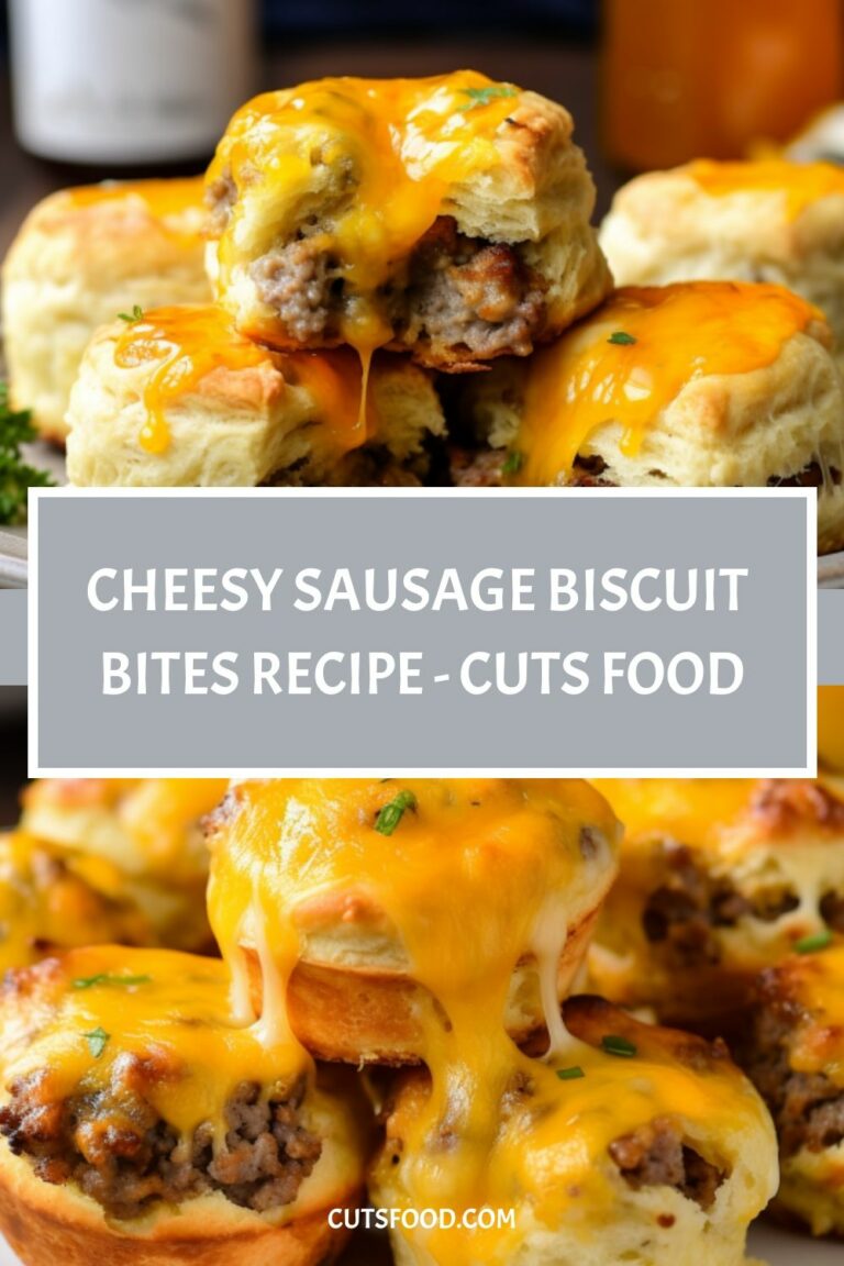 Cheesy Sausage Biscuit Bites Recipe – Cuts Food