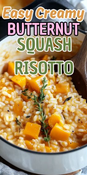 Easy Creamy Butternut Squash Risotto