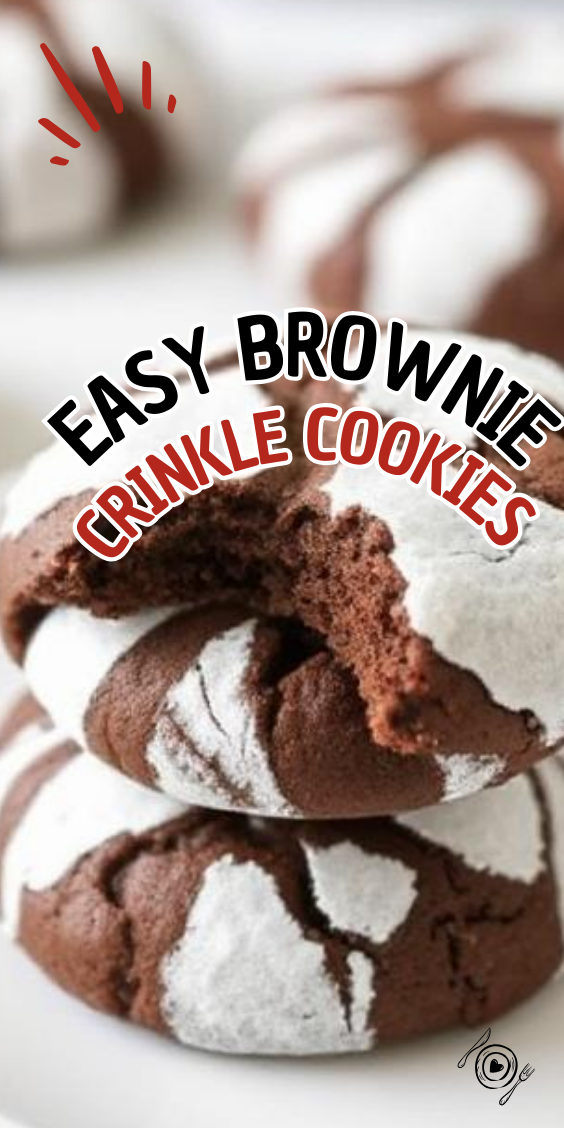 Easy Brownie Crinkle Cookies