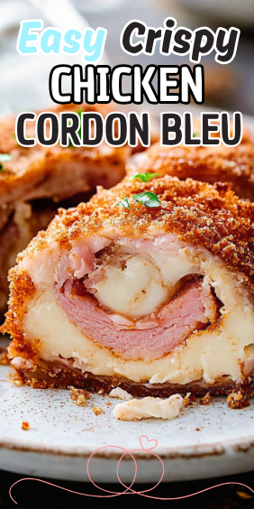 Easy Crispy Chicken Cordon Bleu