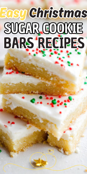 Easy Christmas Sugar Cookie Bars