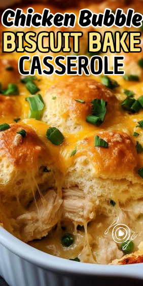 Easy Chicken Bubble Biscuit Bake Casserole