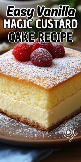 Easy Vanilla Magic Custard Cake