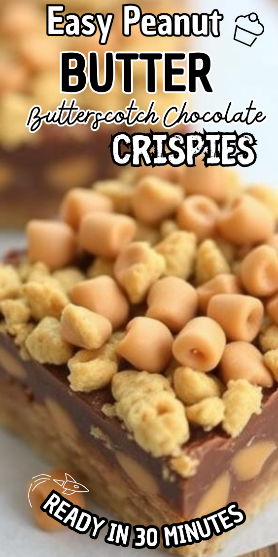 Easy Peanut Butter Butterscotch Chocolate Crispies