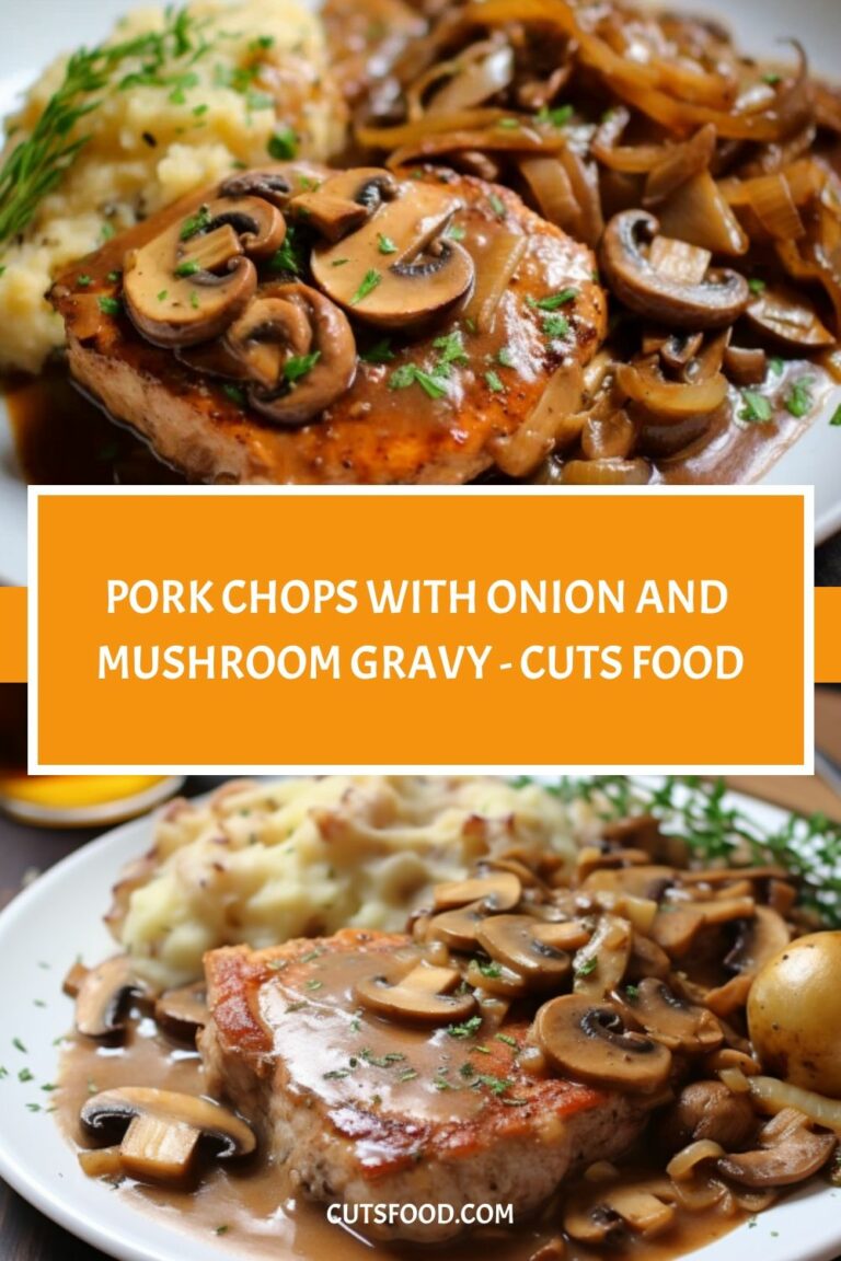 Pork chops with onion and mushroom gravy – Cuts Food