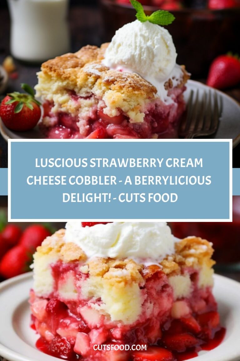 Luscious Strawberry Cream Cheese Cobbler – A Berrylicious Delight! – Cuts Food