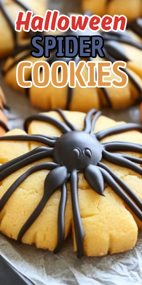 Easy Halloween Spider Cookies