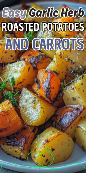 Easy Garlic Herb Roasted Potatoes and Carrots