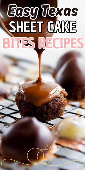 Easy Texas Sheet Cake Bites